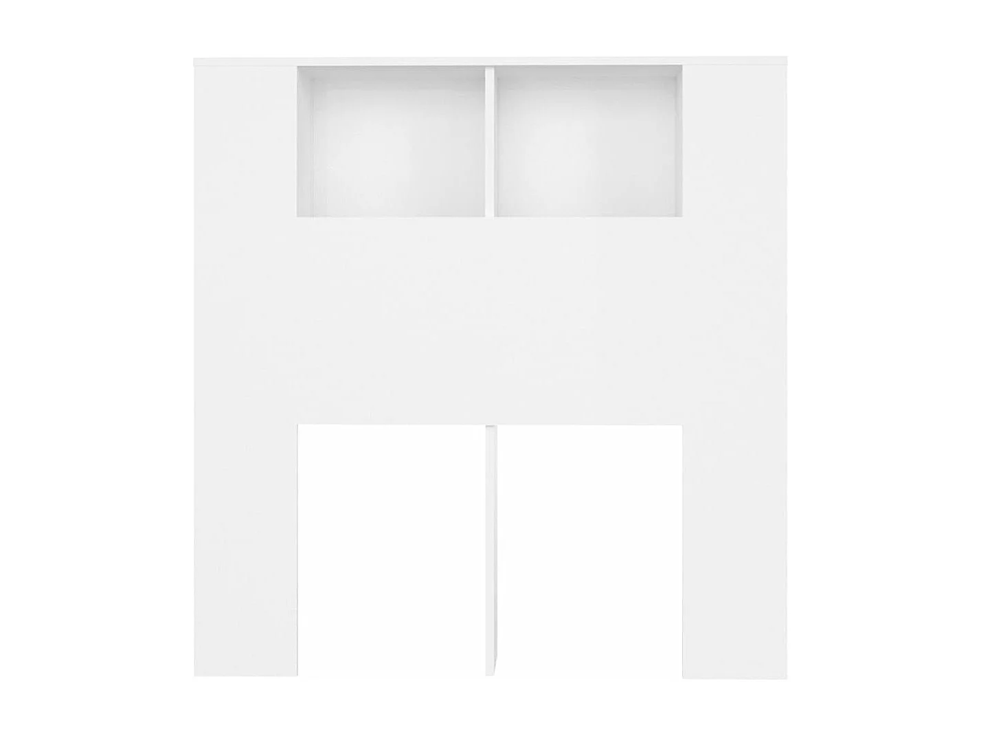 Kopfteil für Bett | Bett-Kopfteil mit Ablagen Weiß 100x18,5x104,5 cm -MN622433