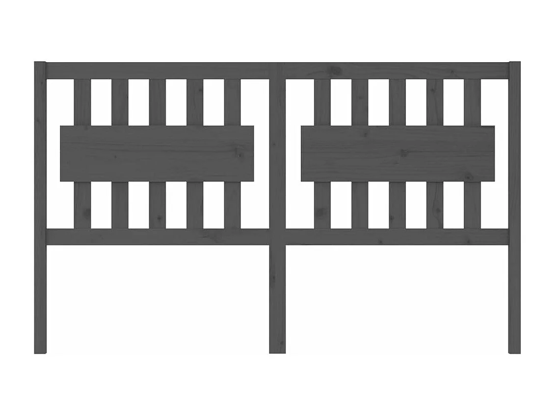 Kopfteil für Bett - Bett-Kopfteil Grau 165,5x4x100 cm Massivholz Kiefer -MN236029