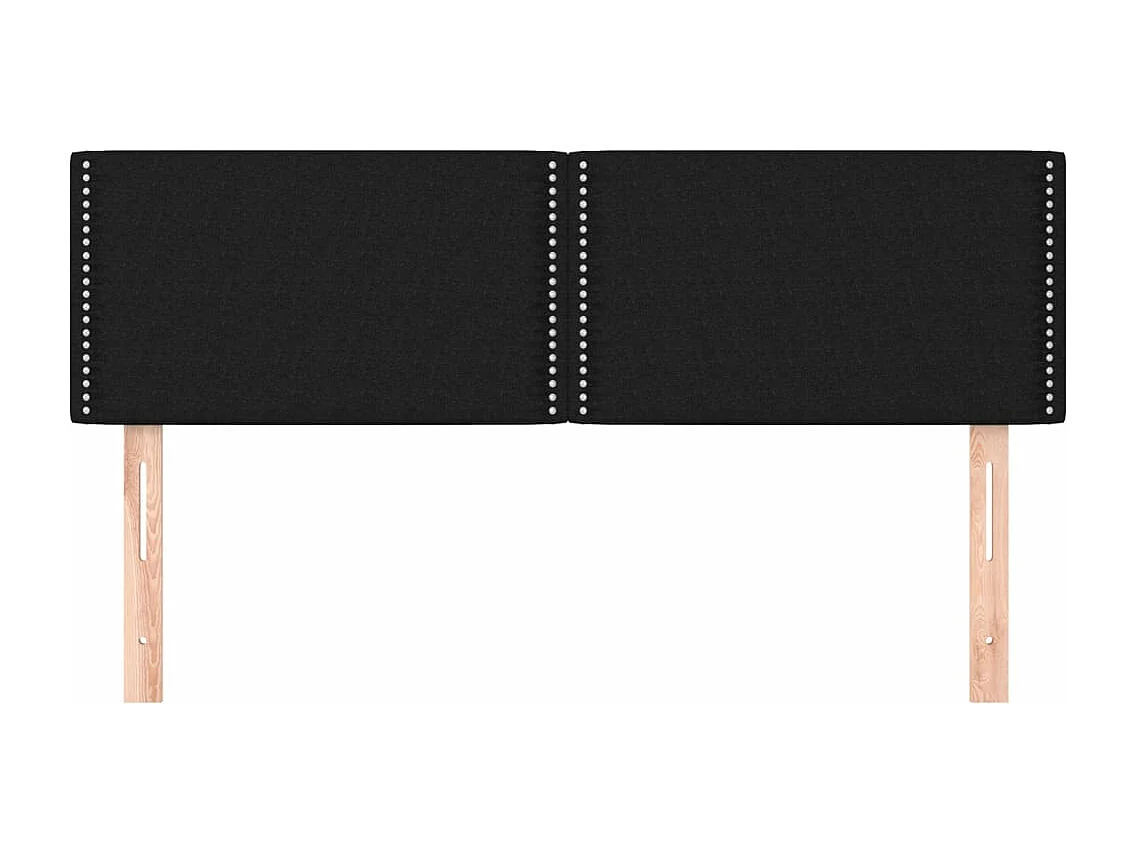 2er Kopfteil für Bett | Bett-Kopfteile Schwarz 72x5x78/88 cm Stoff -MN813397