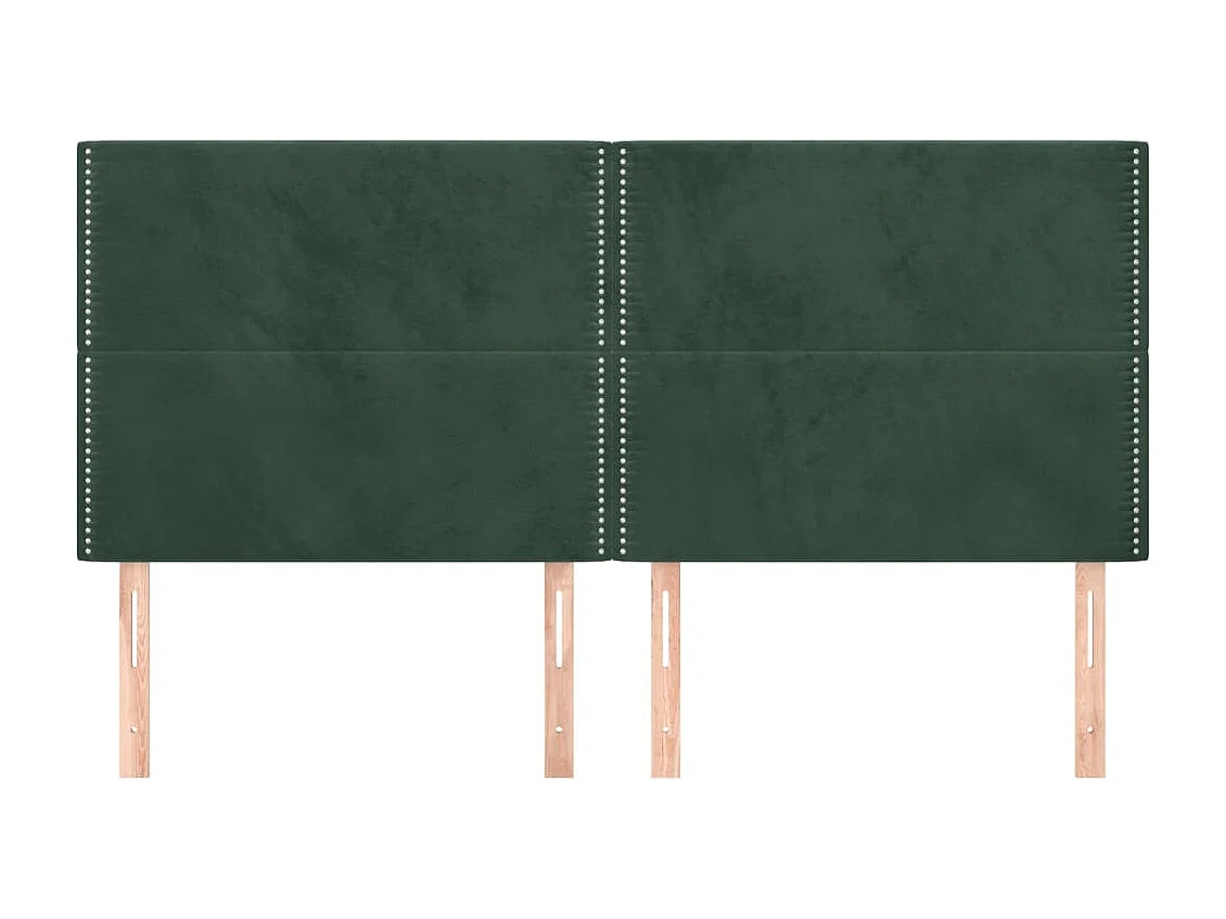 4er Kopfteil für Bett | Bett-Kopfteile Dunkelgrün 100x5x78/88 cm Samt -MN244700