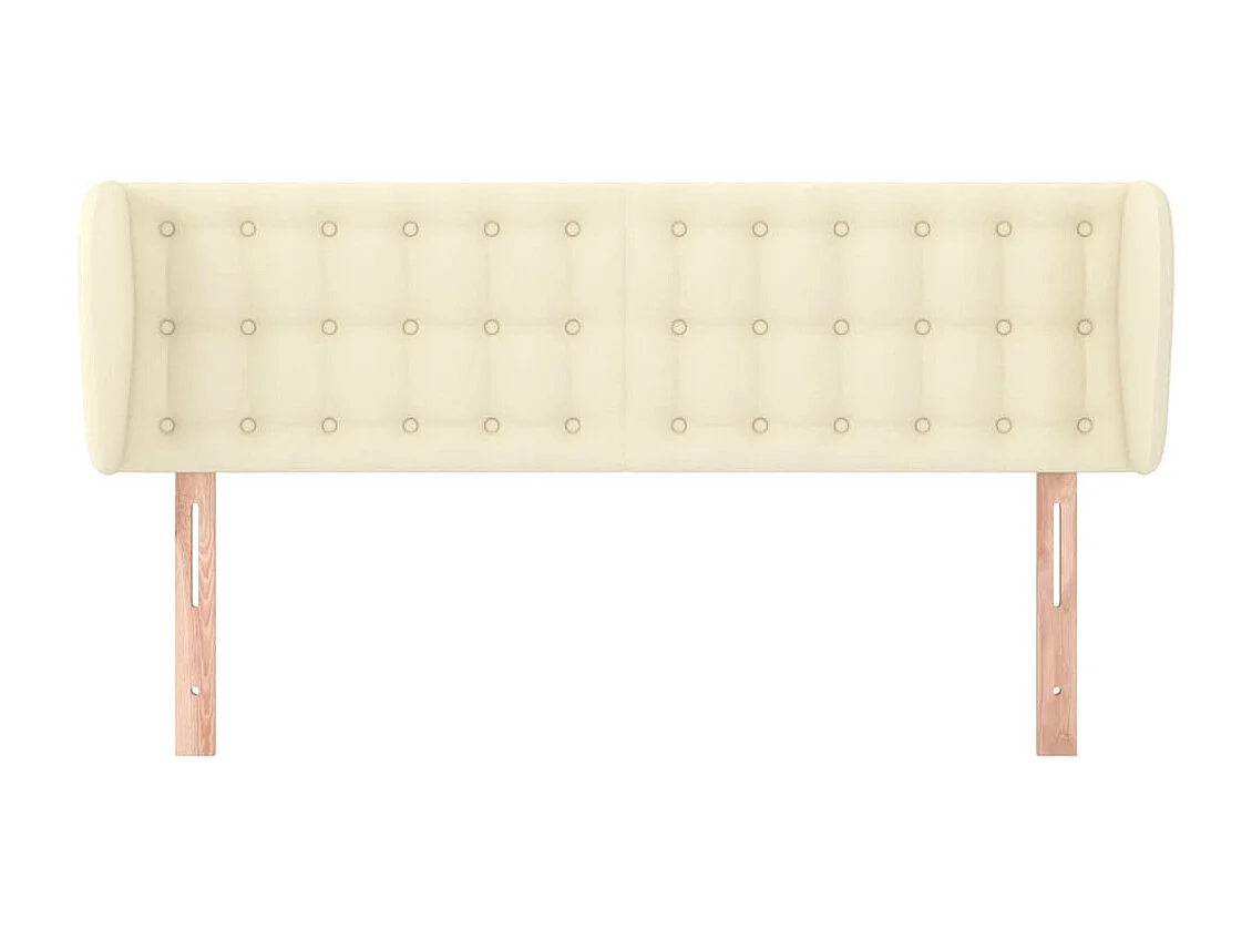 Kopfteil für Bett | Bett-Kopfteil mit Ohren Creme 147x23x78/88 cm Kunstleder -MN219751
