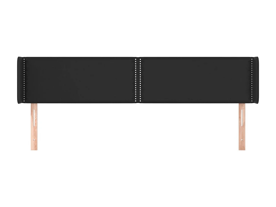 Kopfteil für Bett | Bett-Kopfteil mit Ohren Schwarz 163x16x78/88 cm Kunstleder -MN843464