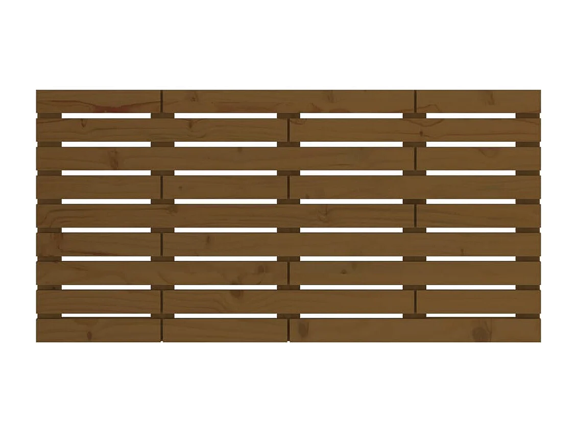 Wand-Kopfteil für Bett | Bett-Kopfteil Honigbraun 126x3x63 cm Massivholz Kiefer -MN241447