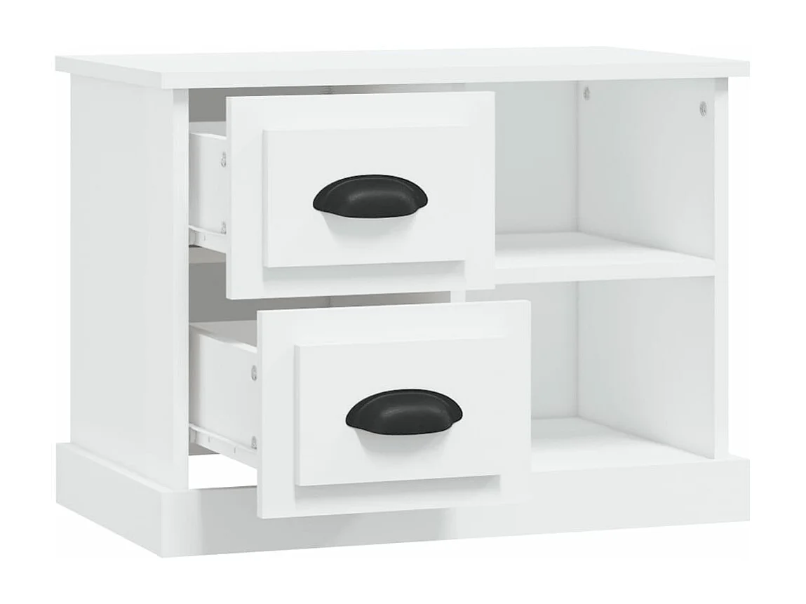 Nachttisch Nachtschrank Weiß 60x35,5x45 cm -RN99657