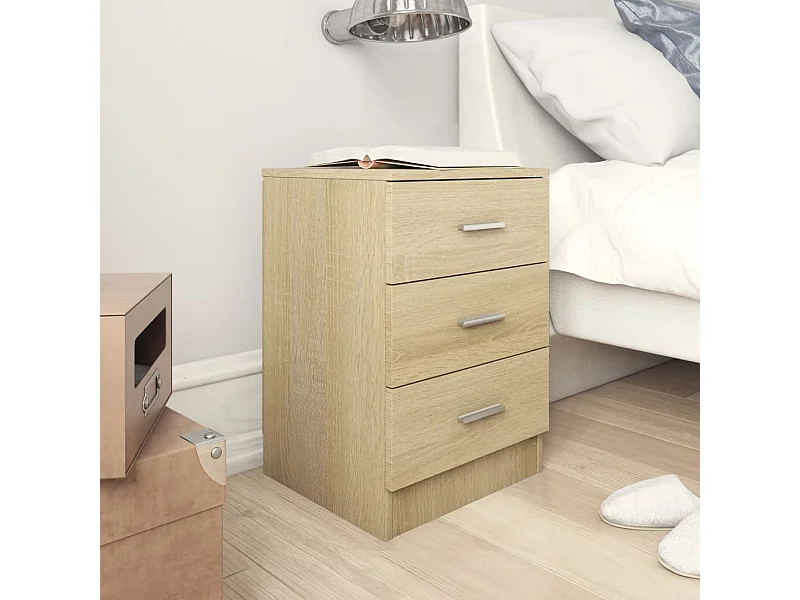 2er-Set Nachttische Nachtschrank Sonoma-Eiche 38x35x56 cm Holzwerkstoff -RN32905