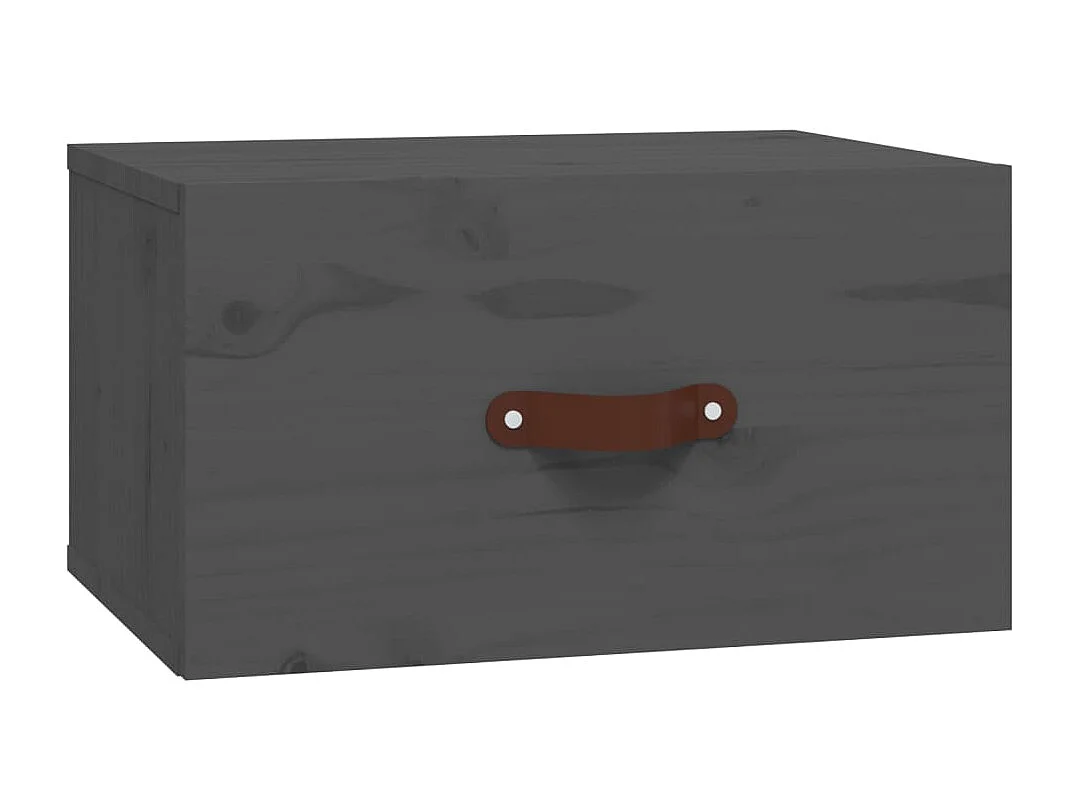 Wand-Nachttisch Grau Nachtschrank 40x29,5x22 cm -RN55277