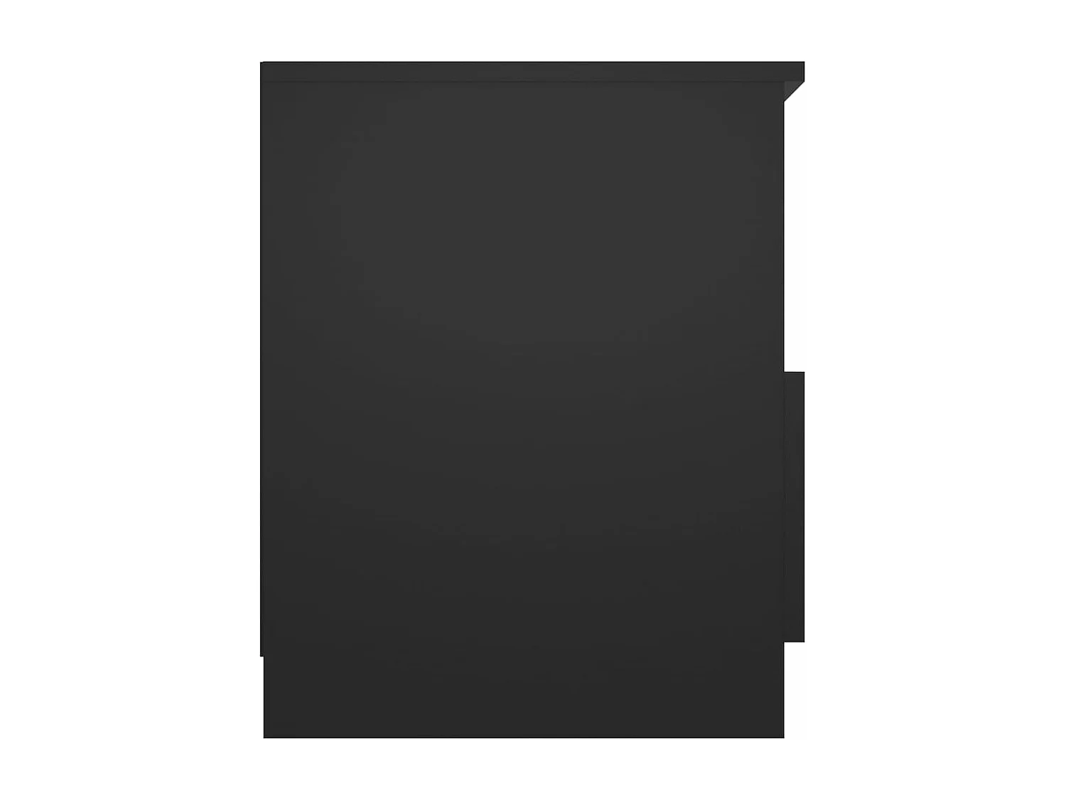 Nachttisch Nachtschrank Schwarz 40x40x50 cm Holzwerkstoff -RN21529