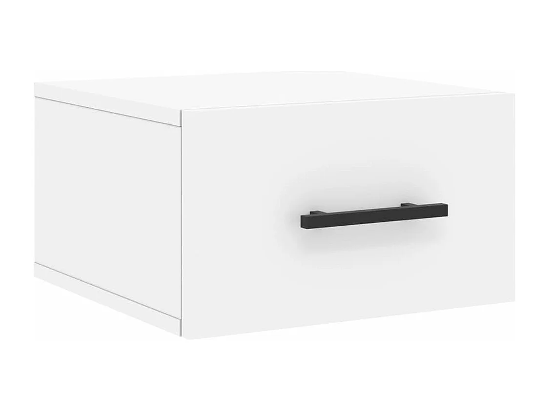 Wand-Nachttisch Nachtschrank Weiß 35x35x20 cm -RN16165