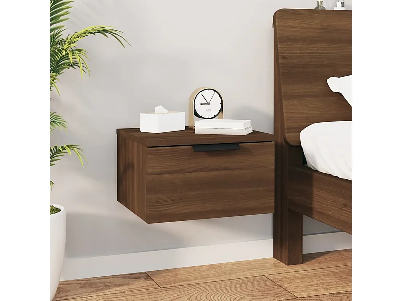 Wand-Nachttisch Nachtschrank Braun Eiche 34x30x20 cm -RN63767