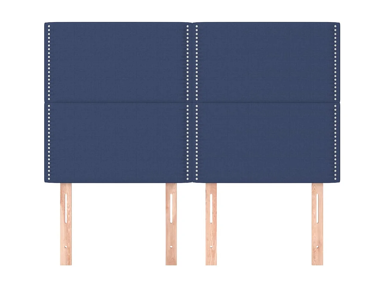 4er Kopfteil für Bett | Bett-Kopfteile Blau 72x5x78/88 cm Stoff -MN839848