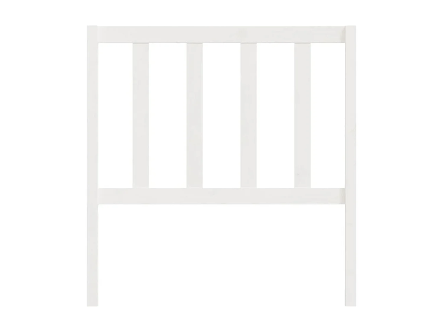 Kopfteil für Bett | Bett-Kopfteil Weiß 106x4x100 cm Massivholz Kiefer -MN390806
