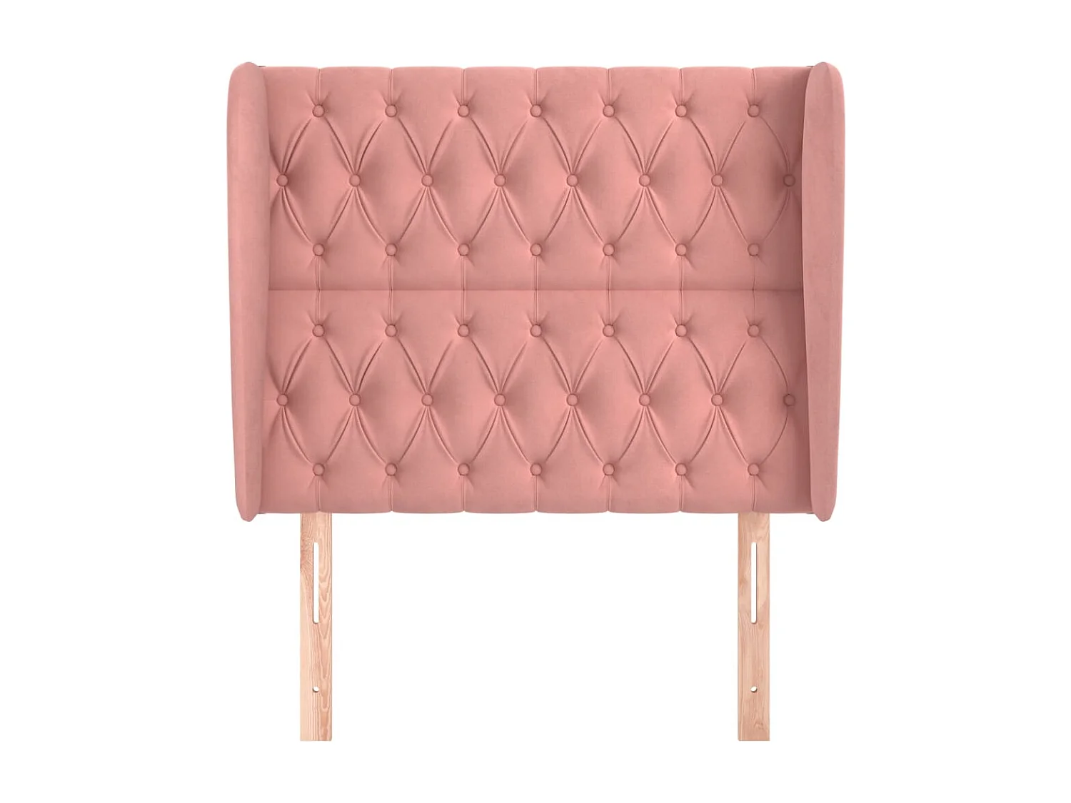 Kopfteil für Bett | Bett-Kopfteil mit Ohren Rosa 103x23x118/128 cm Samt -MN985331