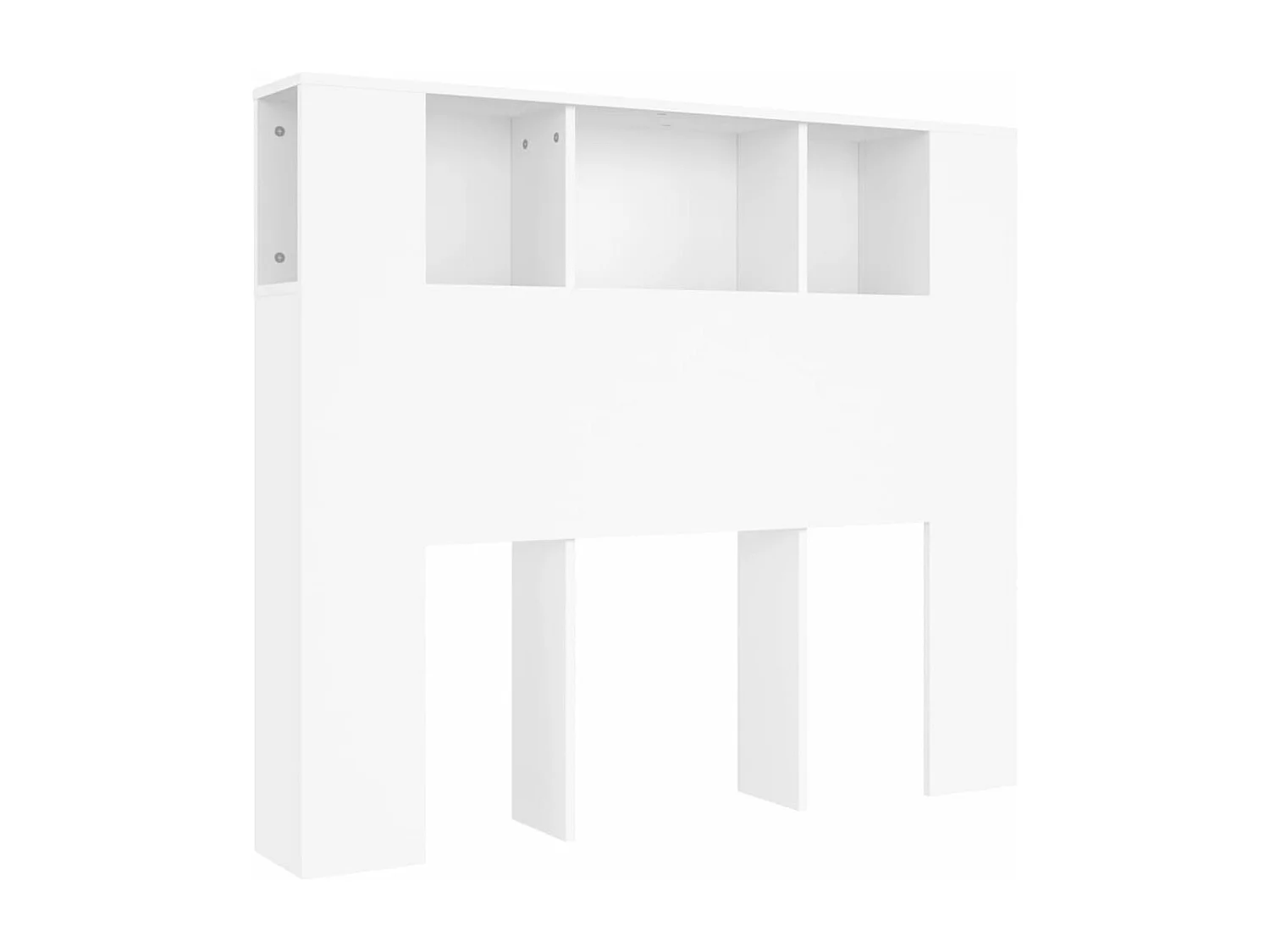Kopfteil für Bett | Bett-Kopfteil mit Ablagen Weiß 120x18,5x102,5 cm -MN637925