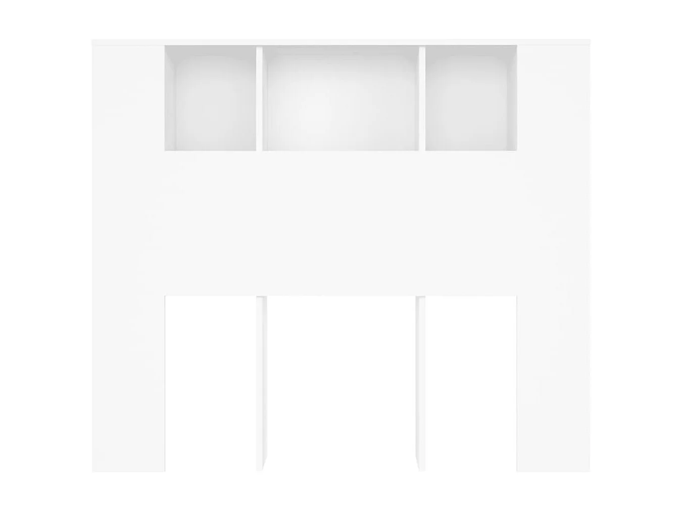 Kopfteil für Bett | Bett-Kopfteil mit Ablagen Weiß 120x18,5x102,5 cm -MN637925