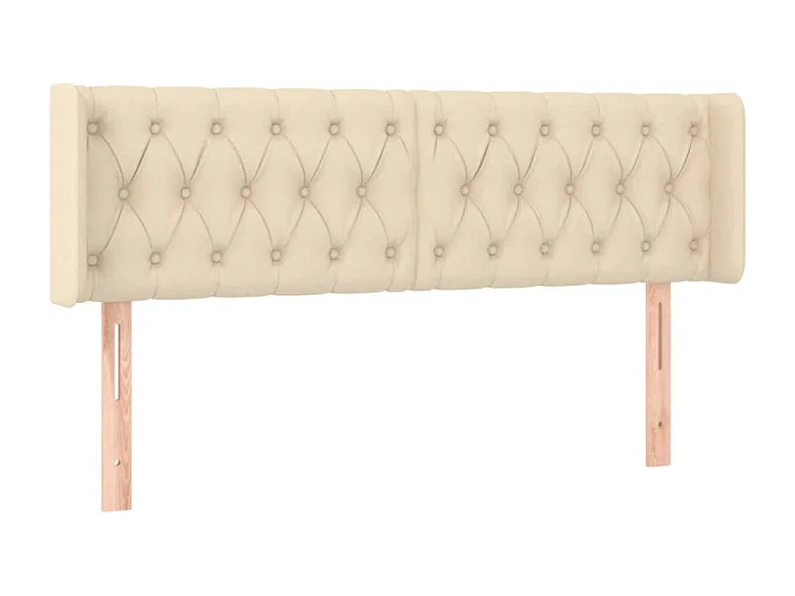Kopfteil für Bett | Bett-Kopfteil mit Ohren Creme 147x16x78/88 cm Stoff -MN547263