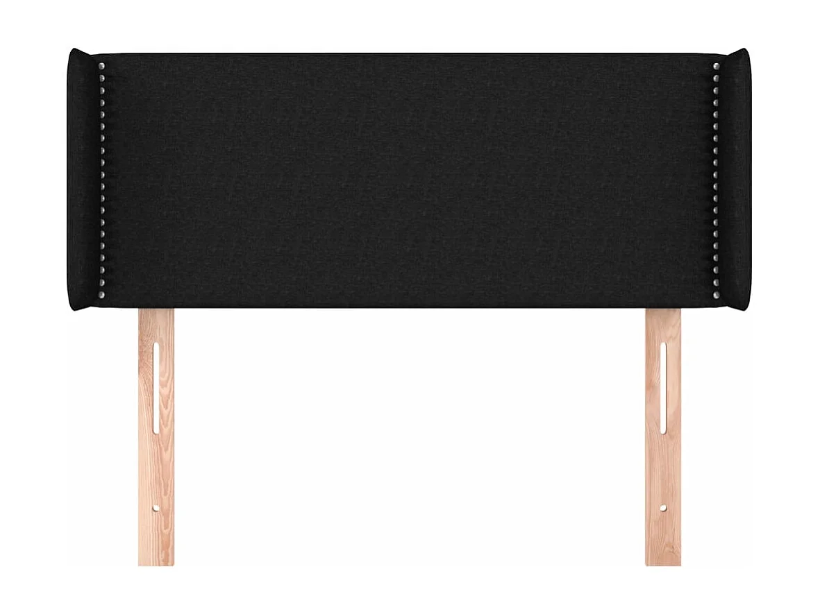 Kopfteil für Bett | Bett-Kopfteil mit Ohren Schwarz 83x16x78/88 cm Stoff -MN949759