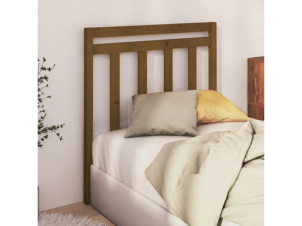 Kopfteil für Bett | Bett-Kopfteil Honigbraun 95x4x100 cm Massivholz Kiefer -MN414712