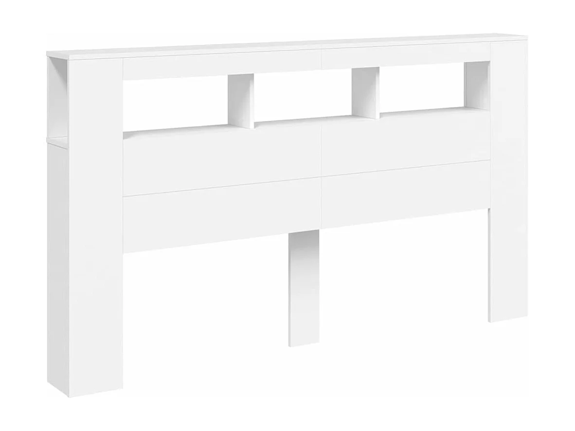 LED-Kopfteil für Bett | Bett-Kopfteil Weiß 180x18,5x103,5 cm Holzwerkstoff -MN441697