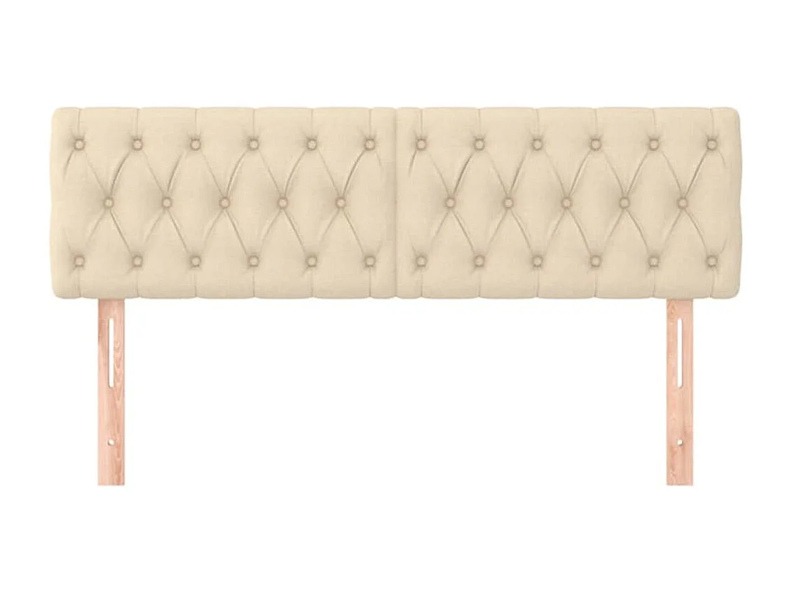 2er Kopfteil für Bett | Bett-Kopfteile Creme 72x7x78/88 cm Stoff -MN167461