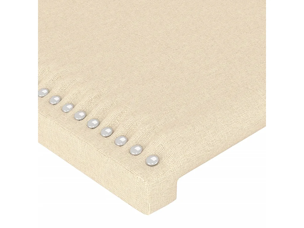 LED - Kopfteil für Bett | Bett-Kopfteil Creme 147x16x118/128 cm Stoff -MN209941