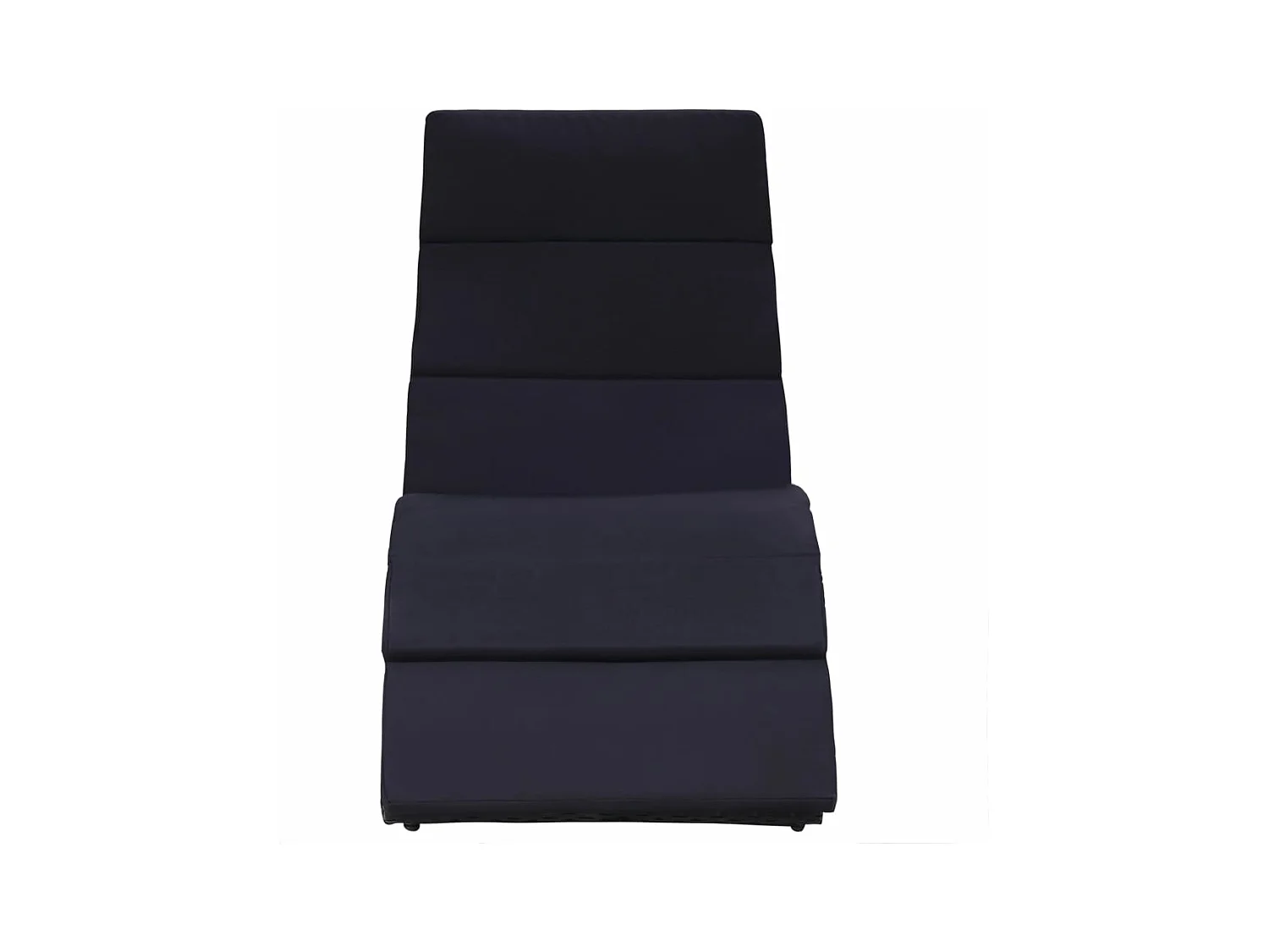 Bain de soleil avec coussin Résine tressée Noir REO36696