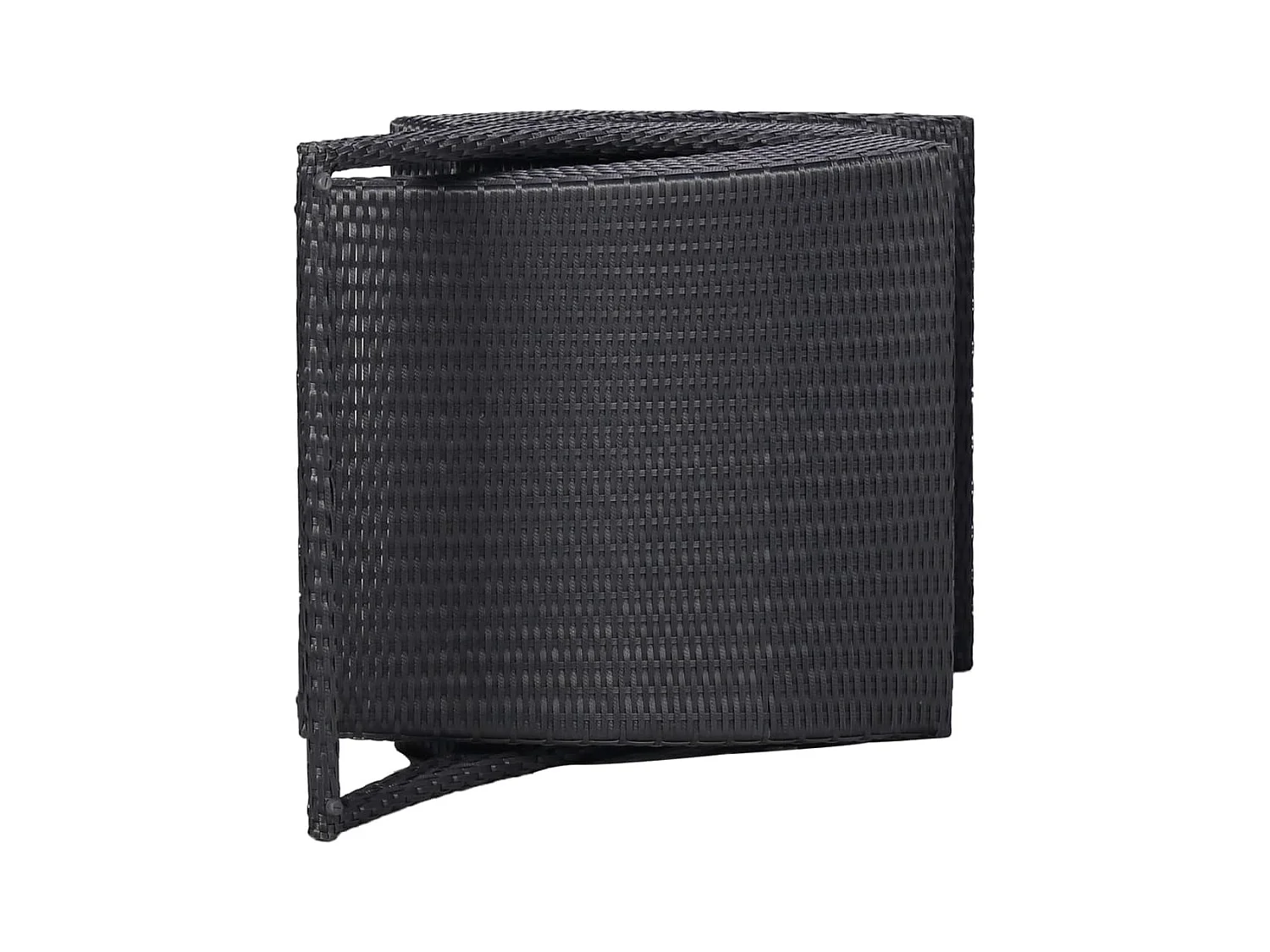 Bain de soleil avec coussin Résine tressée Noir REO36696