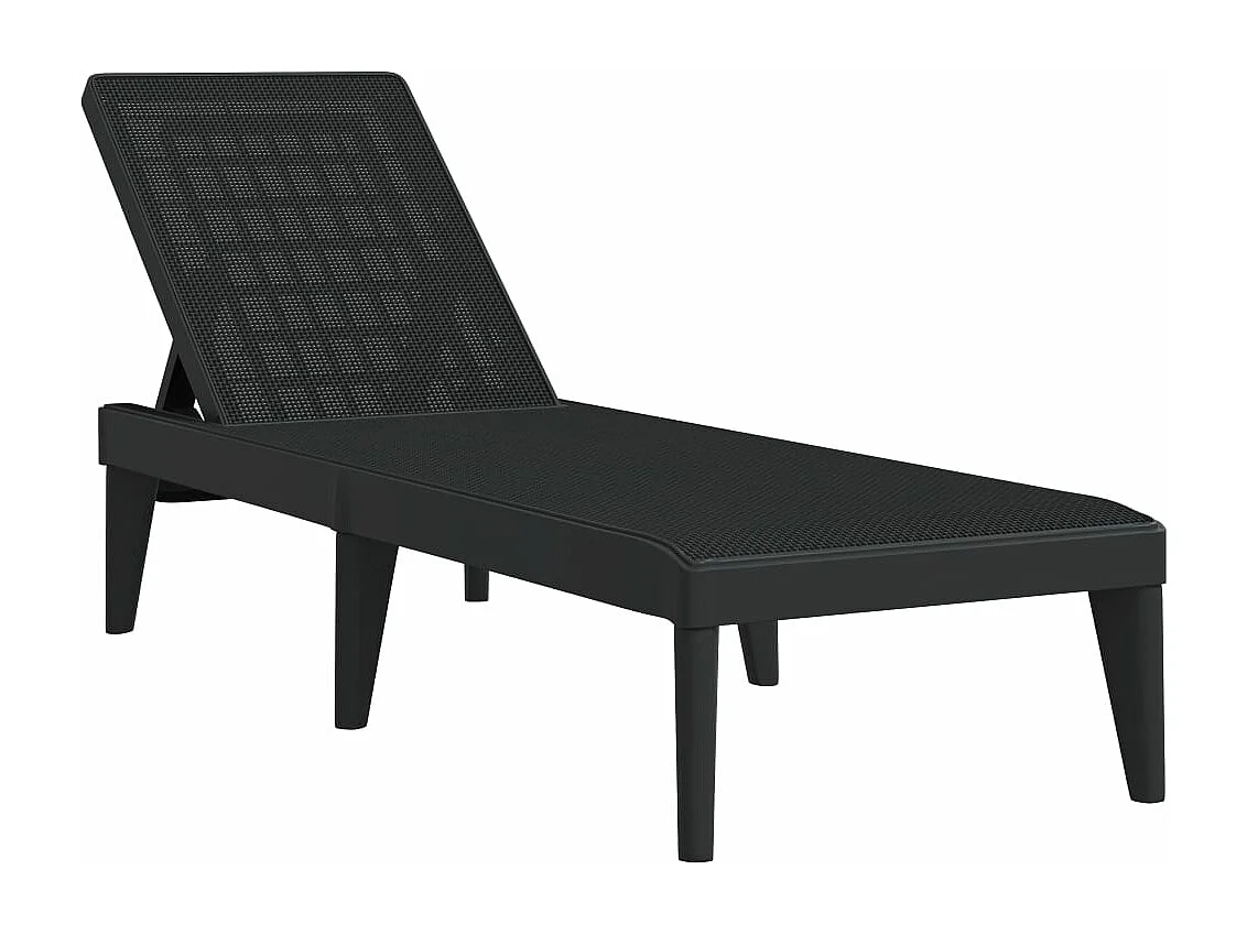 Bain de soleil anthracite 186x60x29 cm PP REO76233