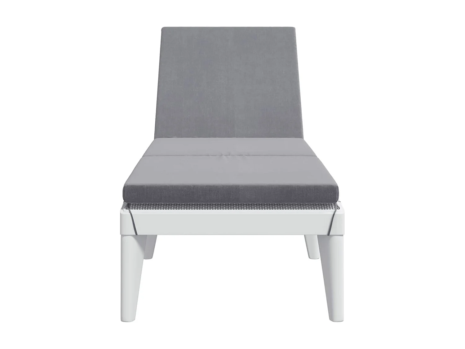 Ligbed met kussen 186x60x29 cm polypropeen wit BE308739