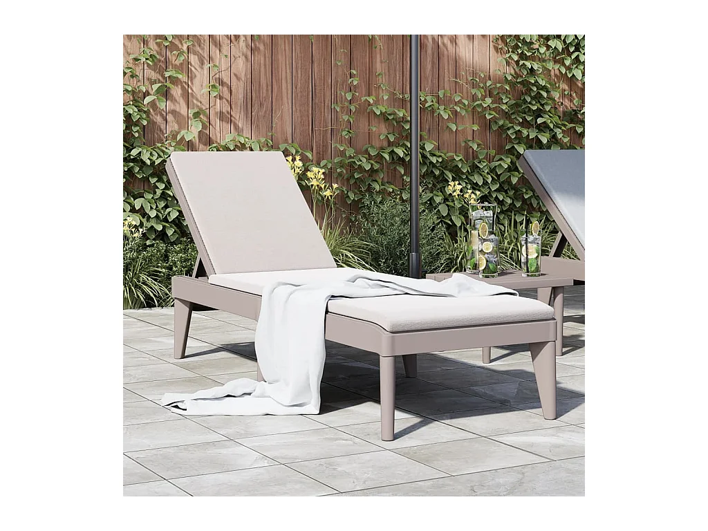 Bain de soleil cappuccino 186x60x29 cm PP REO76609
