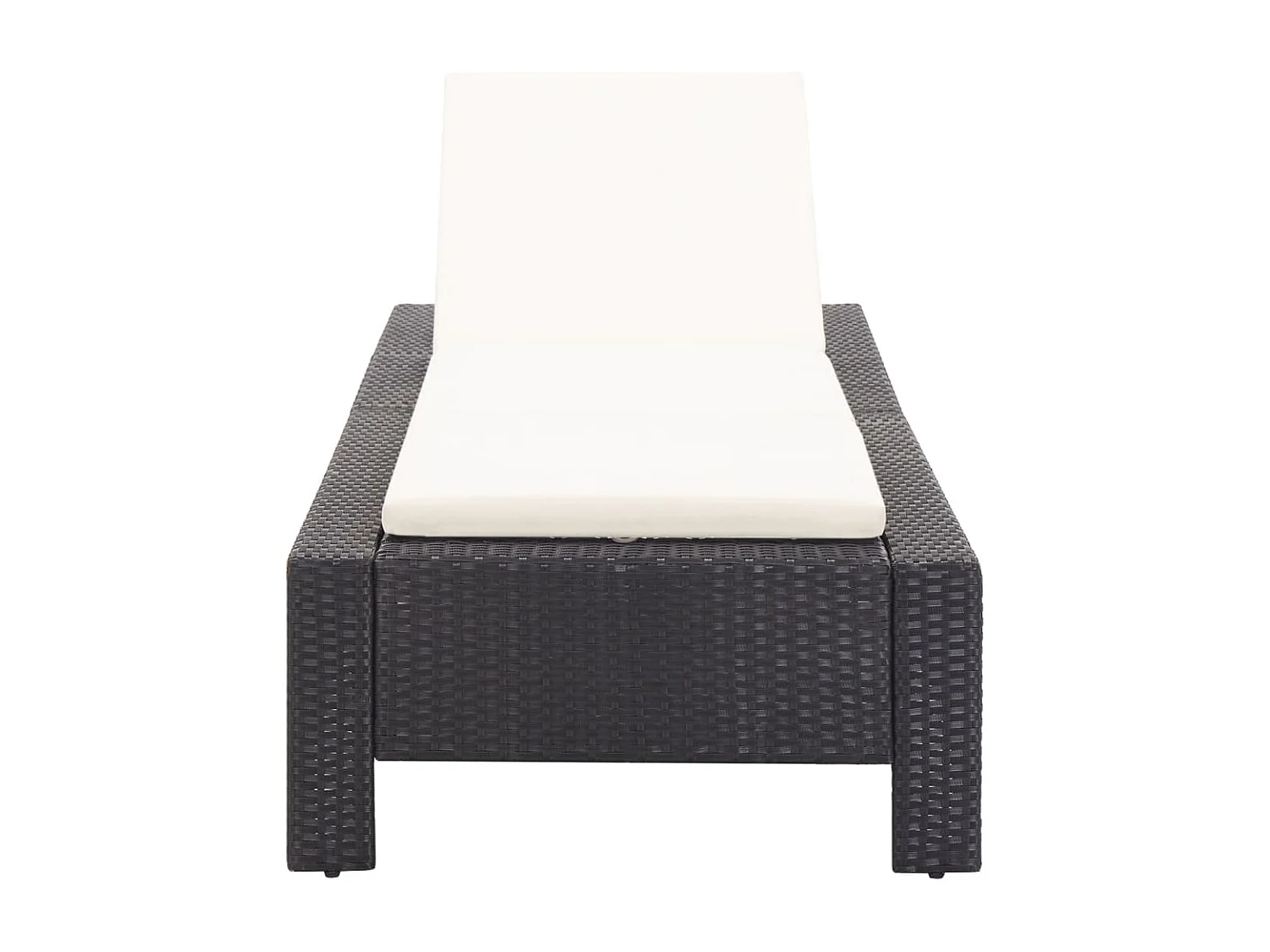 Bain de soleil avec coussin Noir Résine tressée REO97078