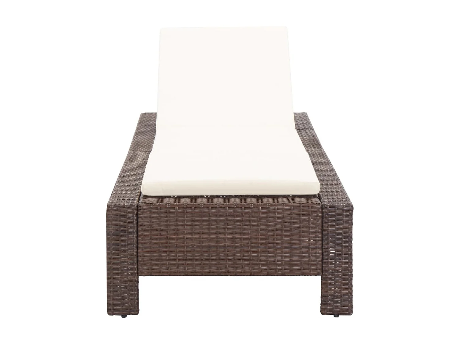 Bain de soleil avec coussin Marron Résine tressée REO52428
