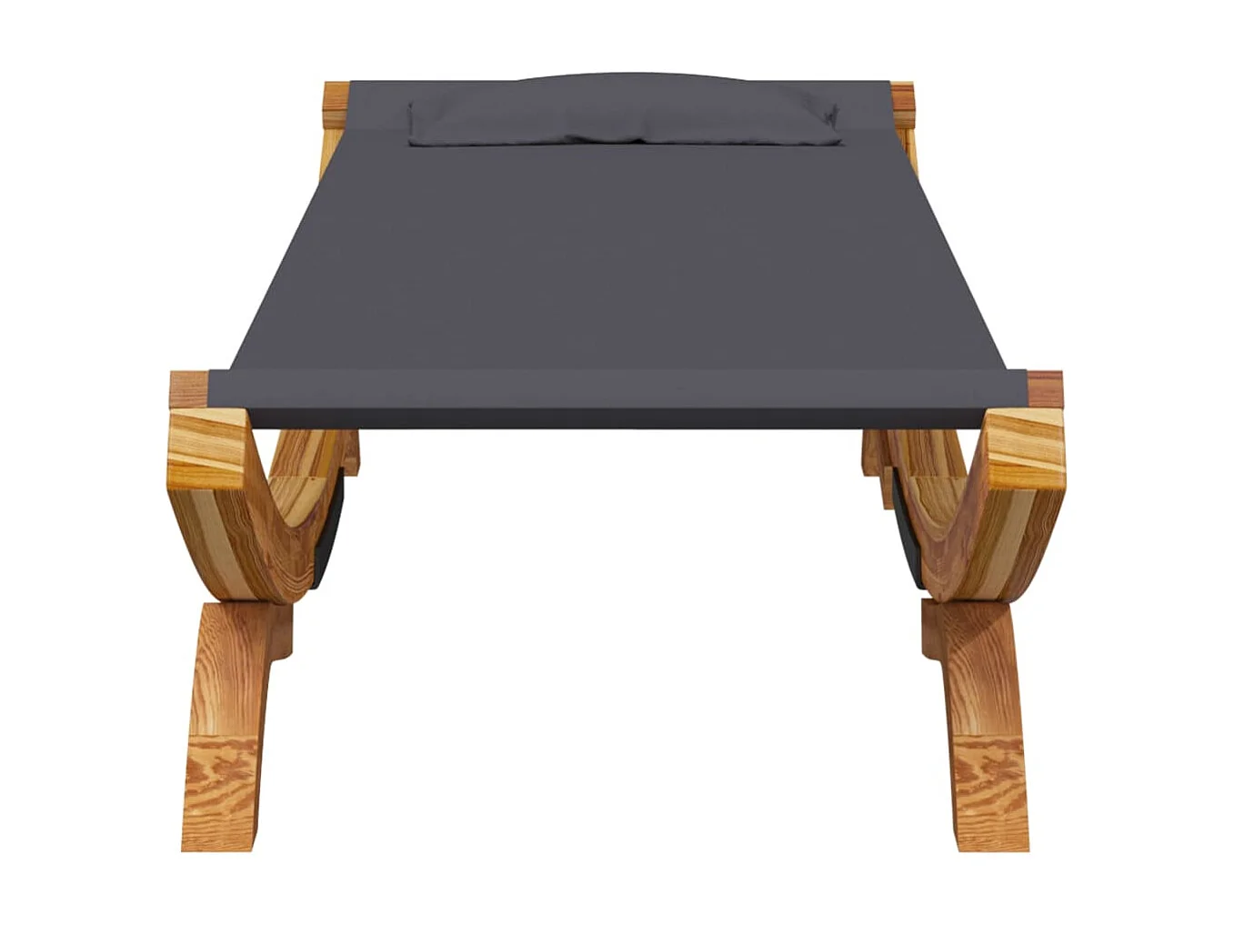 Tumbona con dosel madera curvada gris antracita 100x188,5x44 cm ES553022