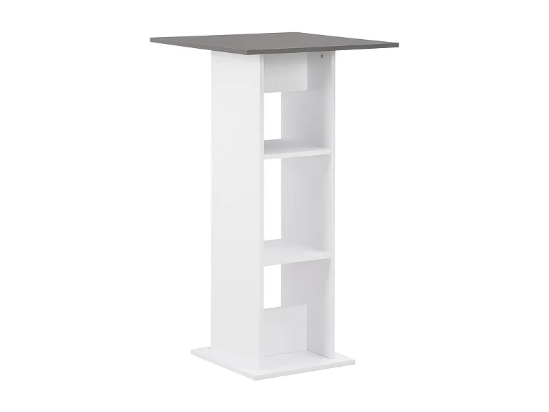 Meuble de bar Blanc et gris anthracite 60x60x110 cm GHR15869