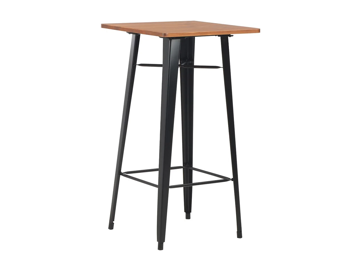 Meuble de bar Noir 60x60x108 cm Pinède et acier GHR84895
