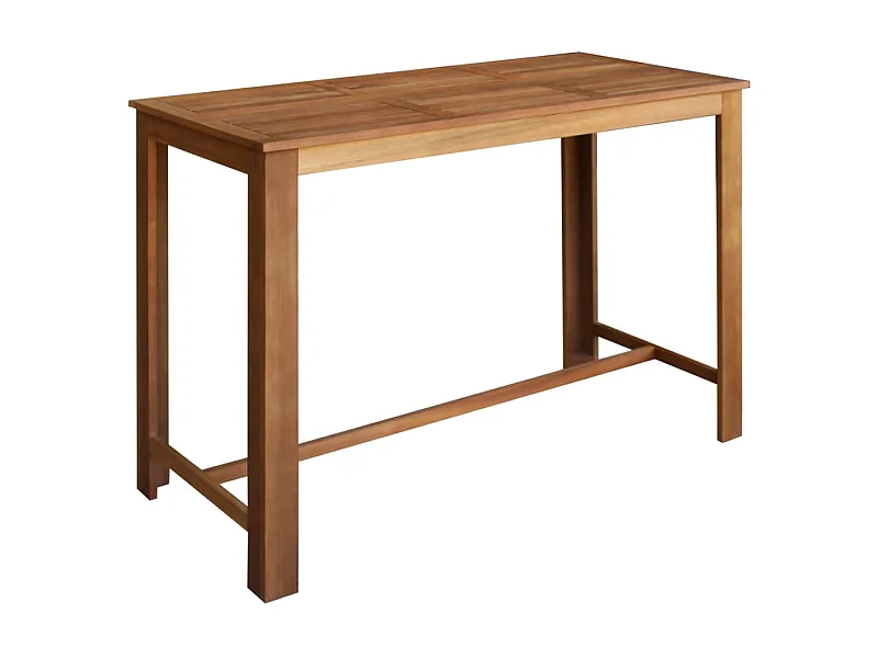 Mesa de bar de madera maciza de acacia 150x70x105 cm ES996701