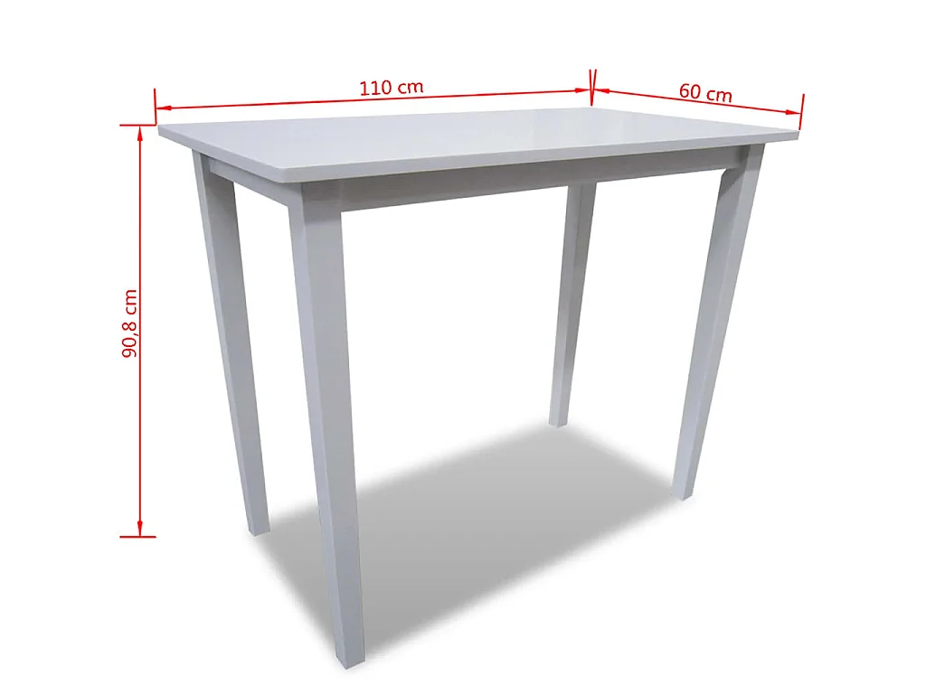 Mesa alta de madera blanca ES627257