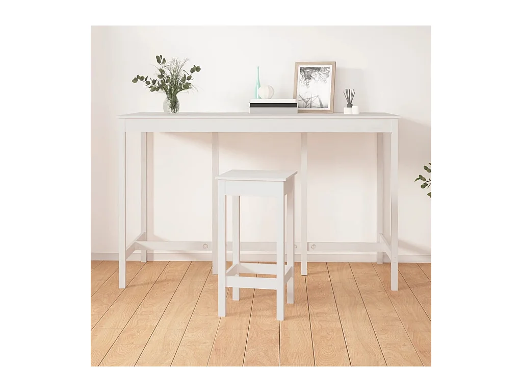 Meuble de bar Blanc 180x80x110 cm Bois massif de pin GHR86112