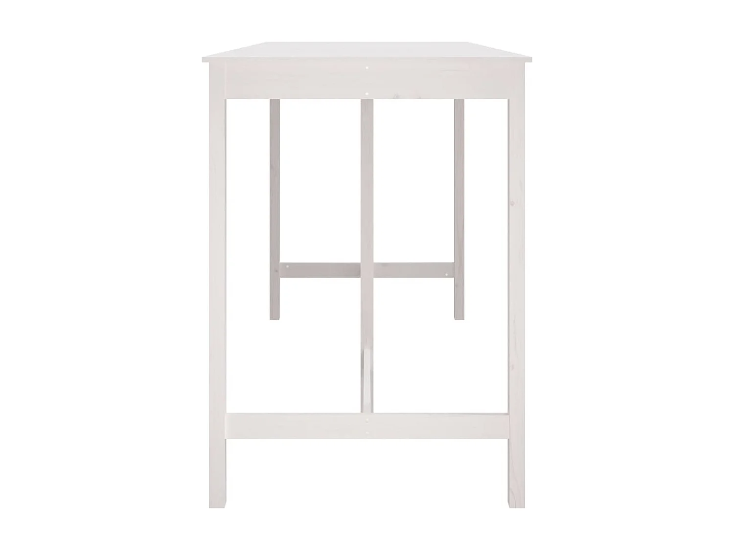 Bartafel 180x80x110 cm massief grenenhout wit NL921669