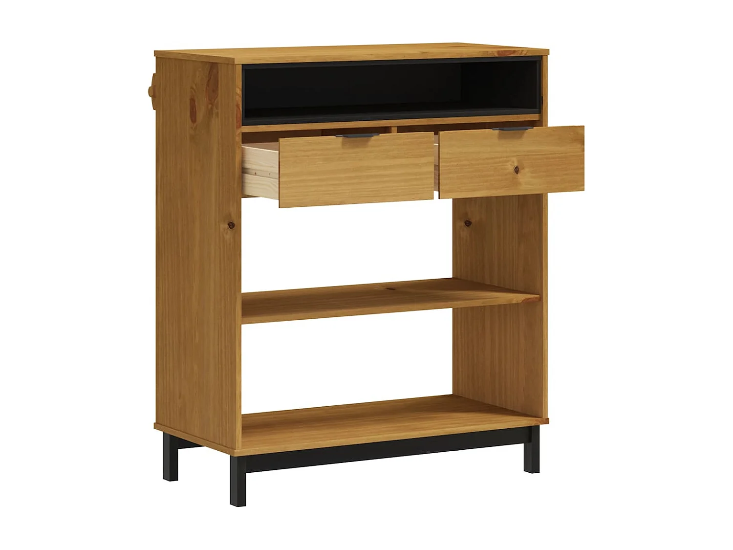 Meuble de bar FLAM 92x45x110 cm bois massif Pin GHR38843