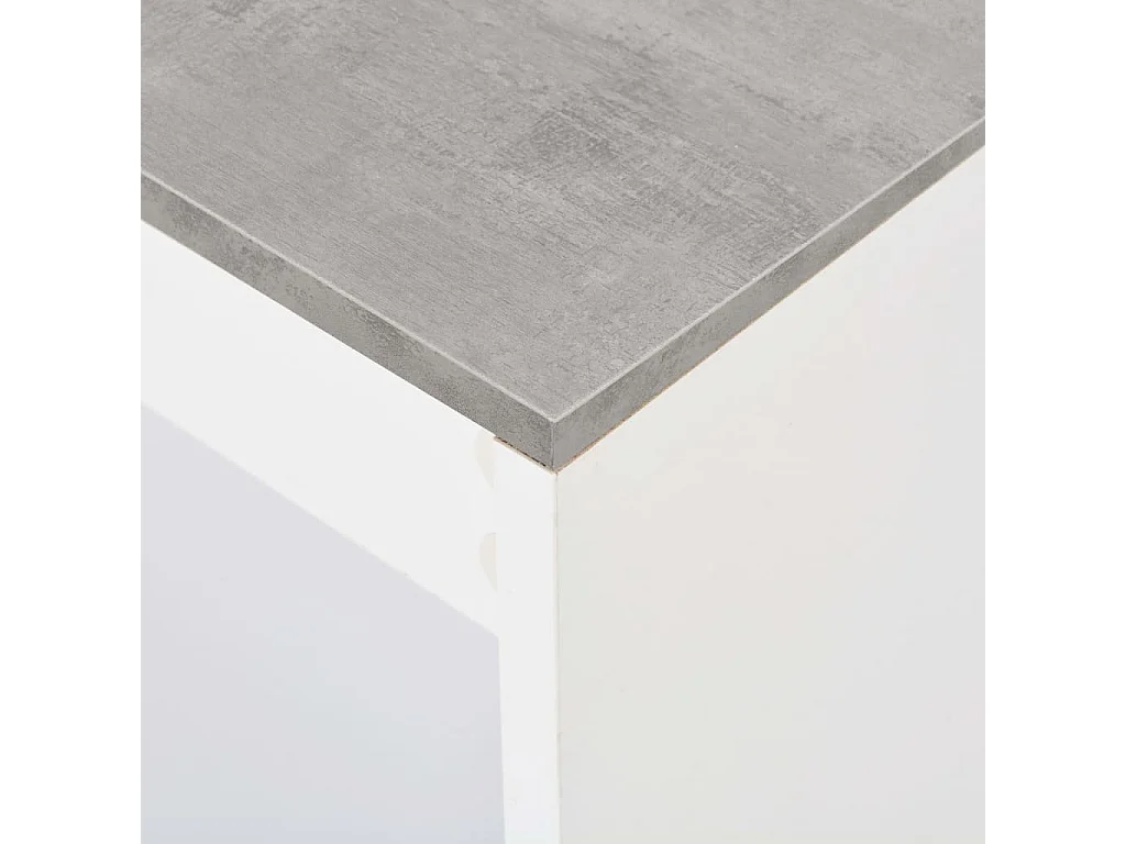 Mesa alta de cocina con estantería blanca 110x50x103 cm ES160225