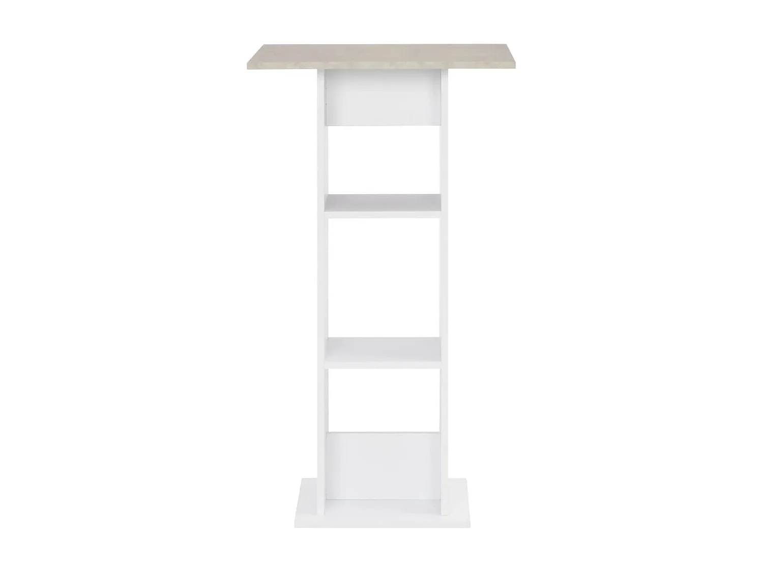 Meuble de bar Blanc et béton 60x60x110 cm GHR91577