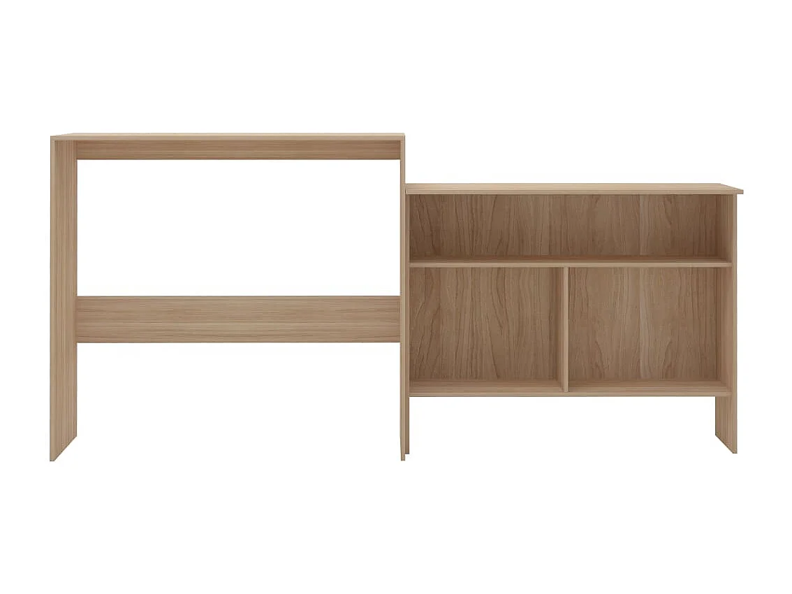 Meuble de bar avec 2 dessus de Meuble Chêne 130 x 40 x 120 cm GHR98638