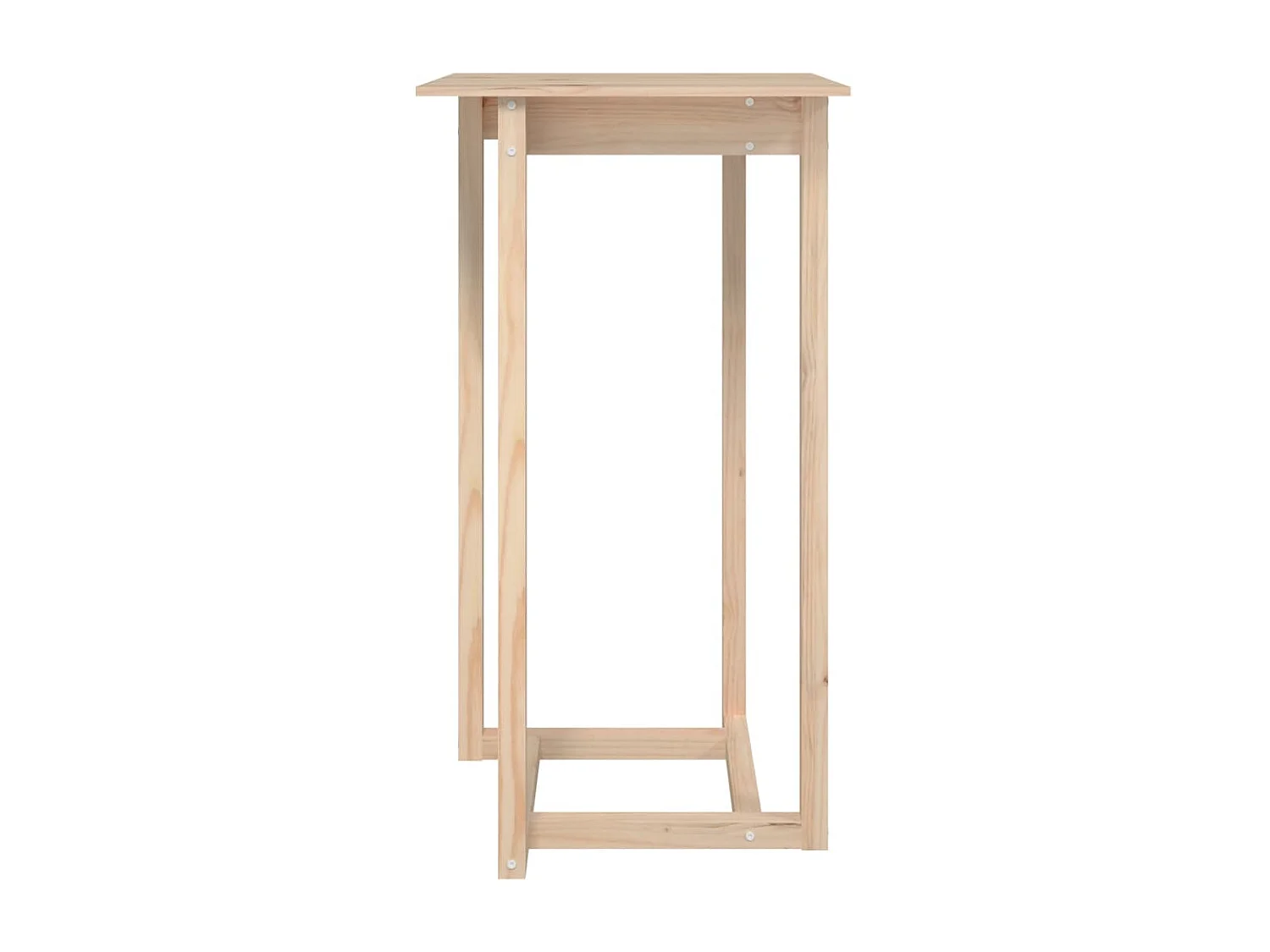 Mesa alta de bar de madera maciza de pino 60x60x110 cm ES921942