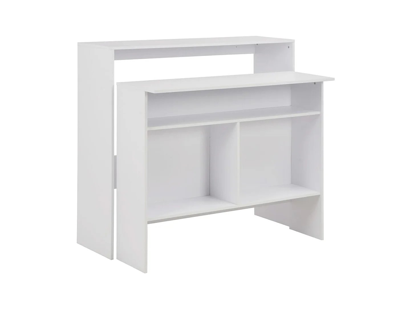 Meuble de bar avec 2 dessus de Meuble Blanc 130 x 40 x 120 cm GHR95857