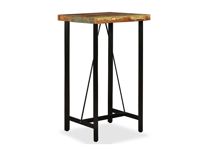 Móvel de bar em madeira recuperada maciça 60x60x107 cm PT694842