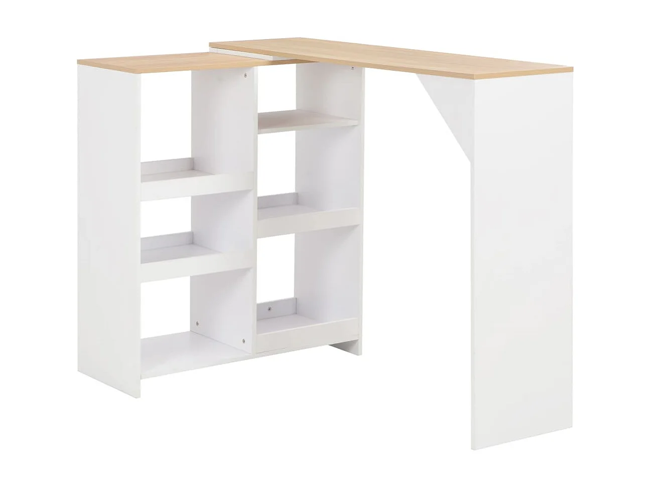 Meuble de bar avec Meublette amovible Blanc 138x39x110 cm GHR11685