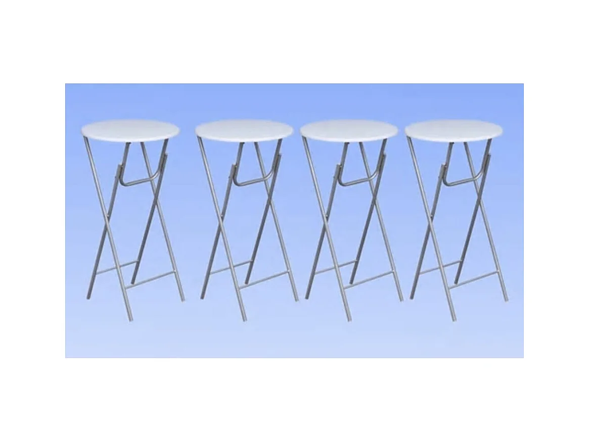 Statafels met MDF tafelblad wit 4 st NL476042