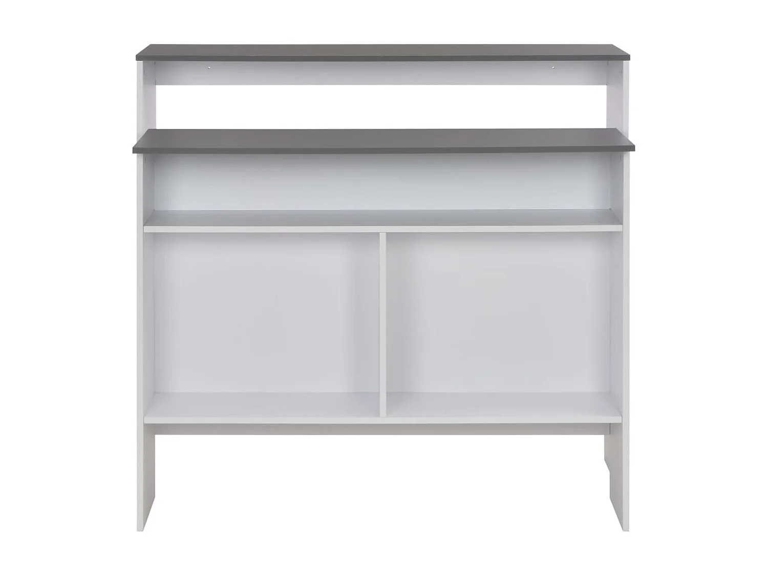 Meuble de bar avec 2 dessus de Meuble Blanc et gris 130x40x120 cm GHR25481
