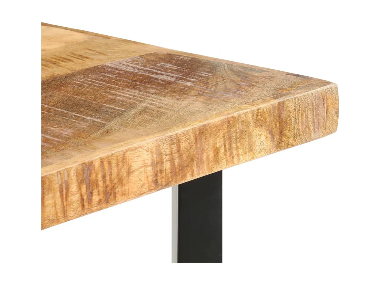 Mesa de bar madera maciza de mango rugosa 120x58x107 cm ES138210