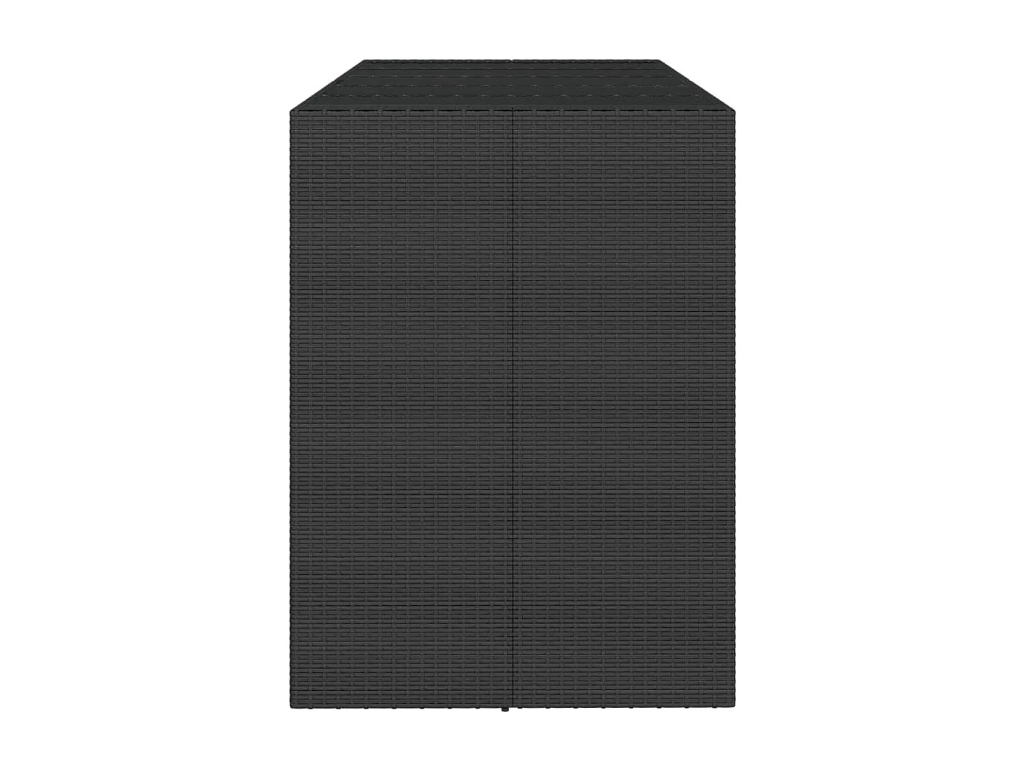 Meuble de bar et dessus en verre noir 185x80x110 cm poly rotin GHR36153